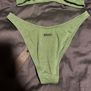 Green Sparkle Triangle Swim